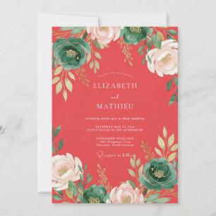 Convites Casamento de Eucalipto com Folhagem de Ranunculus