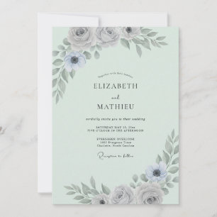 Convites Casamento de Eucalipto com Folhagem Prateada de Ho