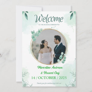 Convites Casamento de eucalipto floral verde personalizado