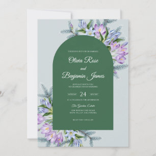 Convites Casamento de Eucalipto Floresta Violeta Lavanda