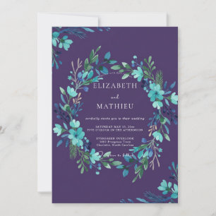 Convites Casamento de Eucalipto Folhagem Azul-Esverdeado Am