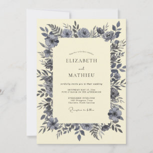 Convites Casamento de Eucalipto Folhagem Creme Antigo Ardós