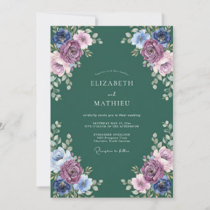 Convites Casamento de Eucalipto Folhagem Floresta de Ámbar