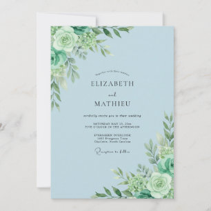 Convites Casamento de Eucalipto Folhagem Sage em Pó