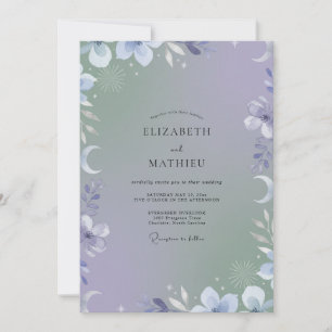 Convites Casamento de Eucalipto Lunar Roxo