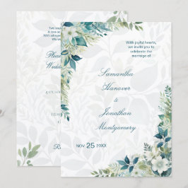 Convites Casamento de Eucalipto Marfim Verde Salvia
