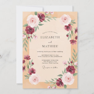 Convites Casamento de Eucalipto Suave Folhagem Ameixa Damas