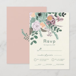 Convites Casamento de eucalipto verde rosa-pincel