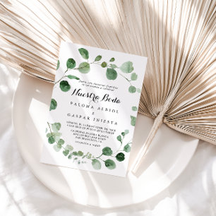 Convites Casamento de Eucalyptus Calligraphy Nuestra Boda 