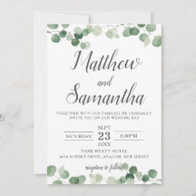 Casamento de Eucalyptus Greenery Minimalista Cláss