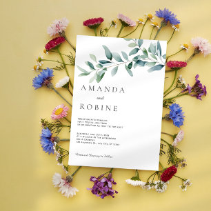 Convites Casamento de Eucalyptus minimalista