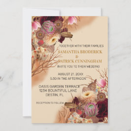 Convites Casamento de Fairytale Boho Wildflower encantado