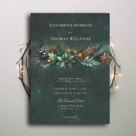 Convites Casamento de Fairytale Mágico Floresta Encantada