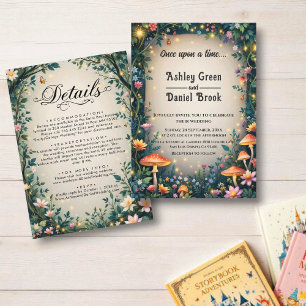 Convites Casamento de Fairytales Florais da Floresta Encant