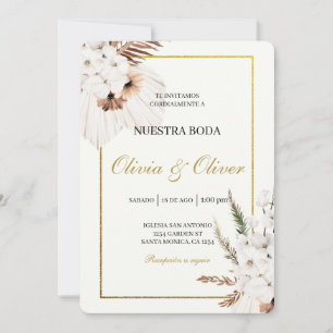Convites Casamento de Fall Boho Spanhol