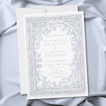 Casamento de Fantasia Medieval em Azul e Dourado c