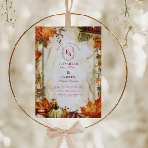 Convites Casamento de Fazenda no País de Colheita Quente