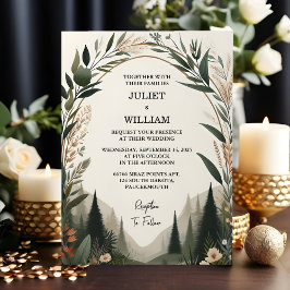 Convites Casamento de Fazenda Rustic Barn da Floresta de Ma