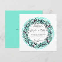 Casamento de férias aquarela país moderno