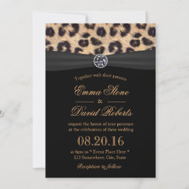 Convites Casamento de Fita Negra Preta com Diamante Brilhan