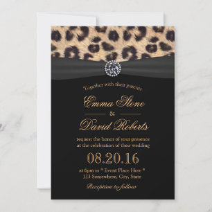 Convites Casamento de Fita Negra Preta com Diamante Brilhan