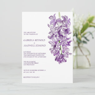 Convites Casamento de Flor Aquarela Limpa