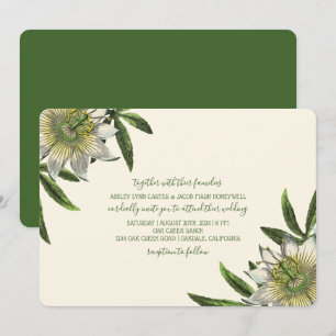 Convites Casamento de Flor da Paixão Branca