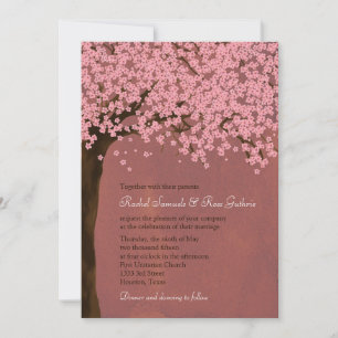 Convites Casamento de Flor de Cereja / Sakura (Suco)