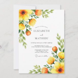 Convites Casamento de Flor de Laranjeira Botânica