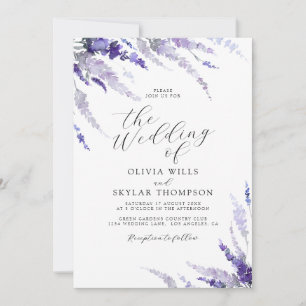 Convites Casamento de Flor Mauve Lilac, Lavanda Roxo Dusty
