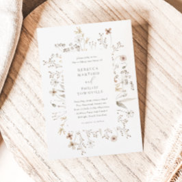Convites Casamento de Flor Silvestre Boho