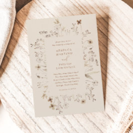Convites Casamento de Flor Silvestre Boho Floral