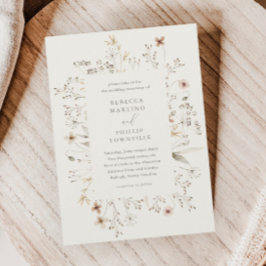Convites Casamento de Flor Silvestre Boho Quadro