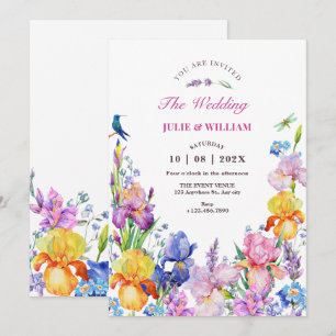 Convites Casamento de floração da Flor Roxo do Jardim