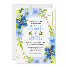Casamento de Flores Azuis e Navy com Folhagem
