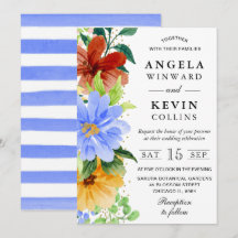 Casamento de Flores Boho Vermelho Amarelo e Azul