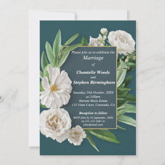 Convites Casamento de Flores Brancas