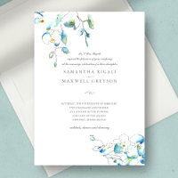 Casamento de Flores de Água da Orquídea Azul