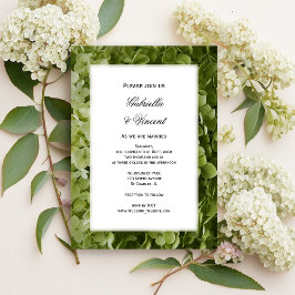 Convites Casamento de Flores de Annabelle Hydrangea Green