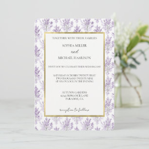 Convites Casamento de Flores de Lavanda Bonitas
