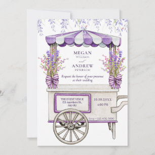 Convites Casamento de flores de lavanda lilás púrpura