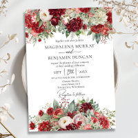 Casamento de Flores de Mãe Vermelha Elegante Crims