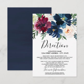 Convites Casamento de Flores de Marinho da Watercolor Burgu
