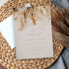 Convites Casamento de Flores de Outono Boho