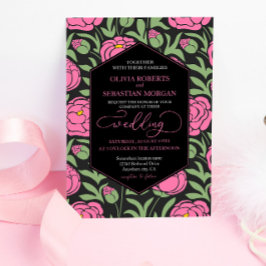 Convites Casamento de Flores de Pênia Rosa Elegante