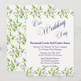 Convites Casamento de Flores de Verão na moda