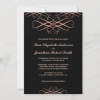 Casamento de Flores Douradas e Negras, Elegantes