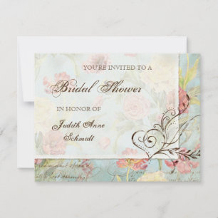 Convites Casamento de Flores Florais Les Fleurs Peony Rosa