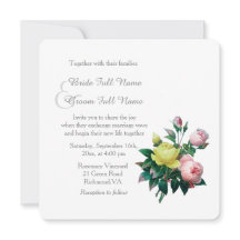 casamento de flores rosa-vintage e de rosa-amarela