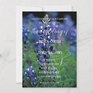 Convites Casamento de Flores Selvagens do Texas com Bluebon